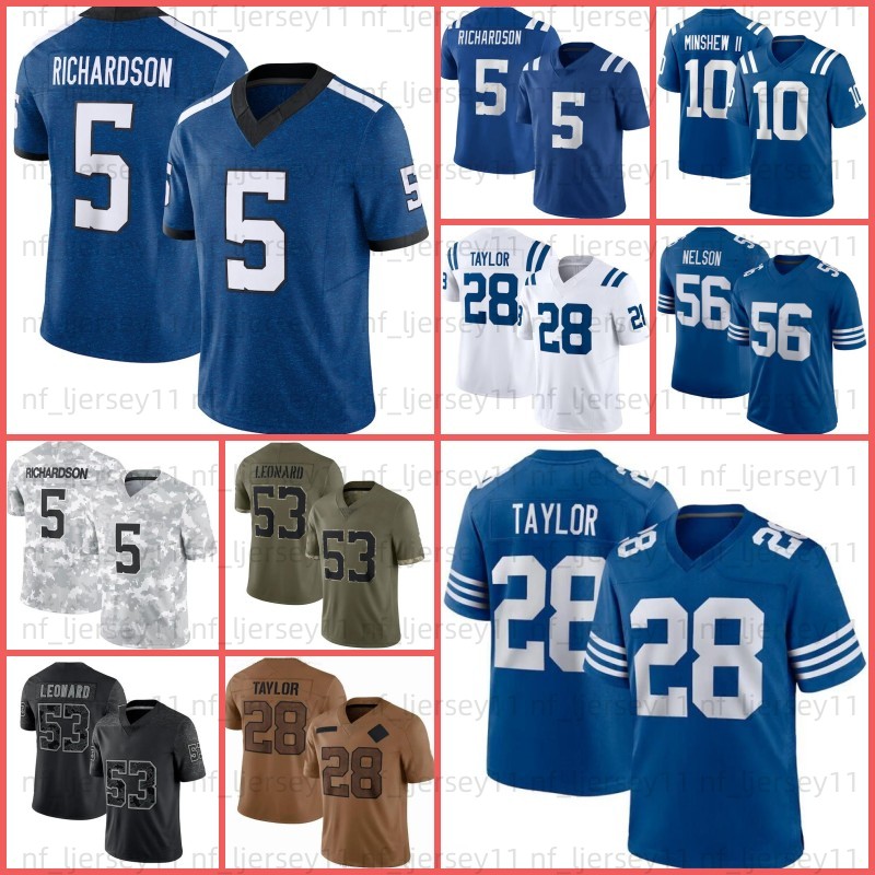 Ahmad Sauce Gardner Jonathan Taylor Football Jerseys Tyler Warren Daniel Jones Josh Downs Quenton Nelson Peyton Manning Matt Anthony Richardson