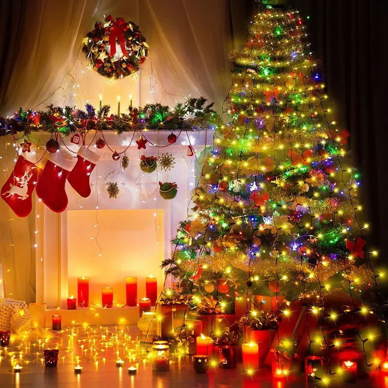 280LED Christmas Tree Light String Holiday Outdoor Garden Fairy Waterfall Used for Wedding Year Family Gathering 240927 - view 4