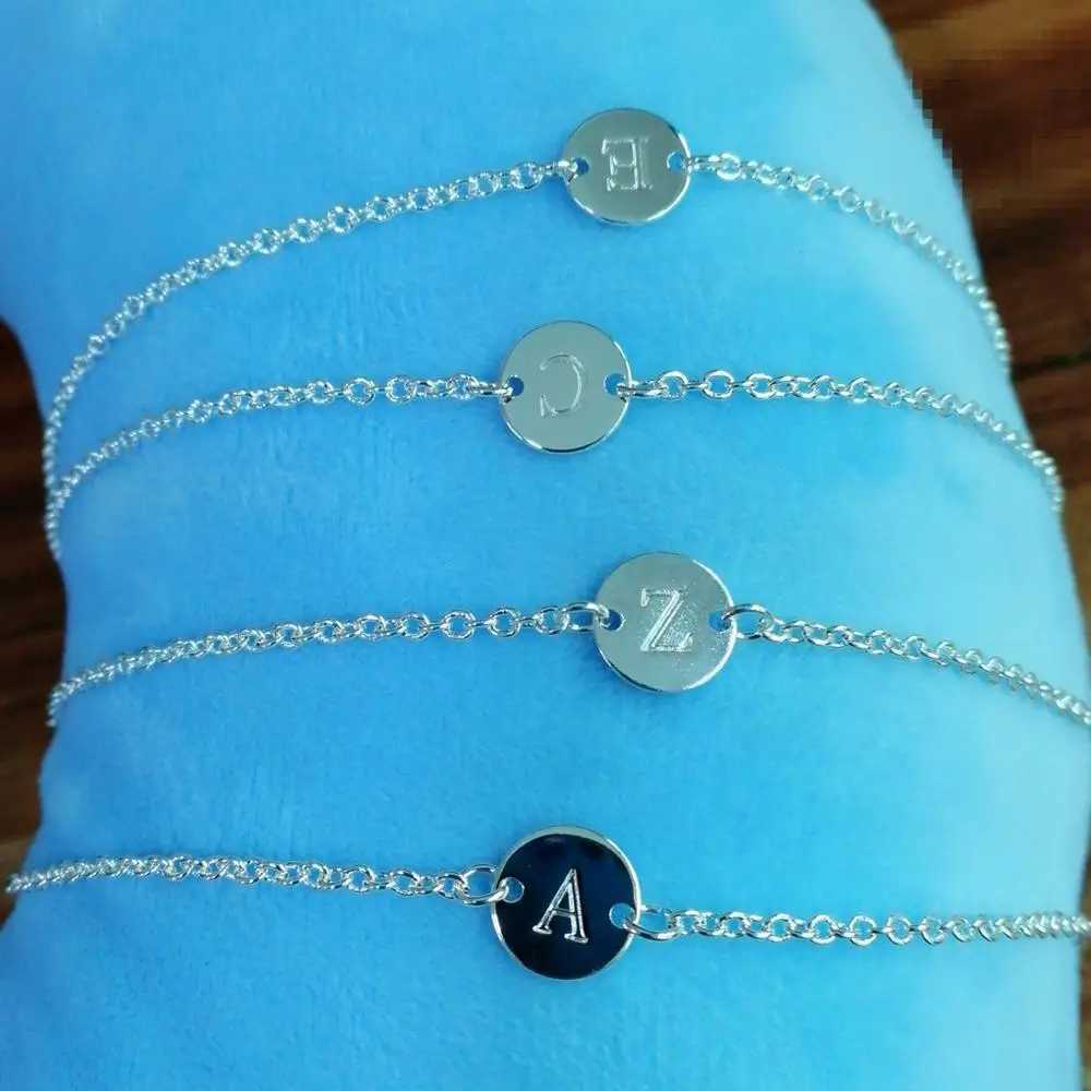 Fashionable and elegant gold-plated silver 4MM bead chain womens letter cute bracelet high-quality and gorgeous jewelry W241004