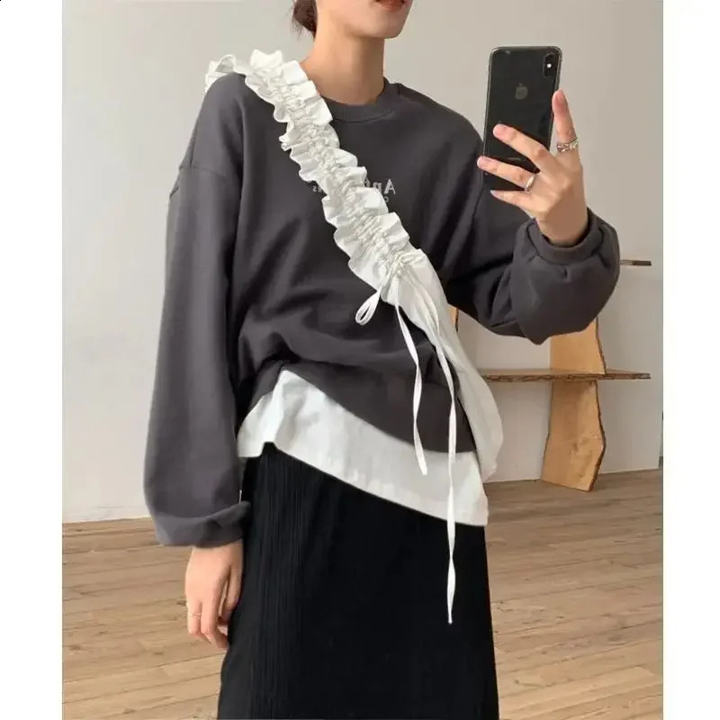 Womens shoulder with nylon summer drawstring bow fashion sweet pure and cross shaped for girls bag 240929 zhanyishengli