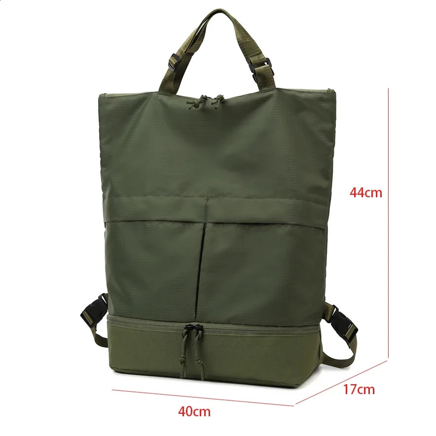Army Green Nylon Backpack Women And Men Large Capacity Casual Travel Backbag Versatile Unisex Waterproof Oxford School Bag Big 240925