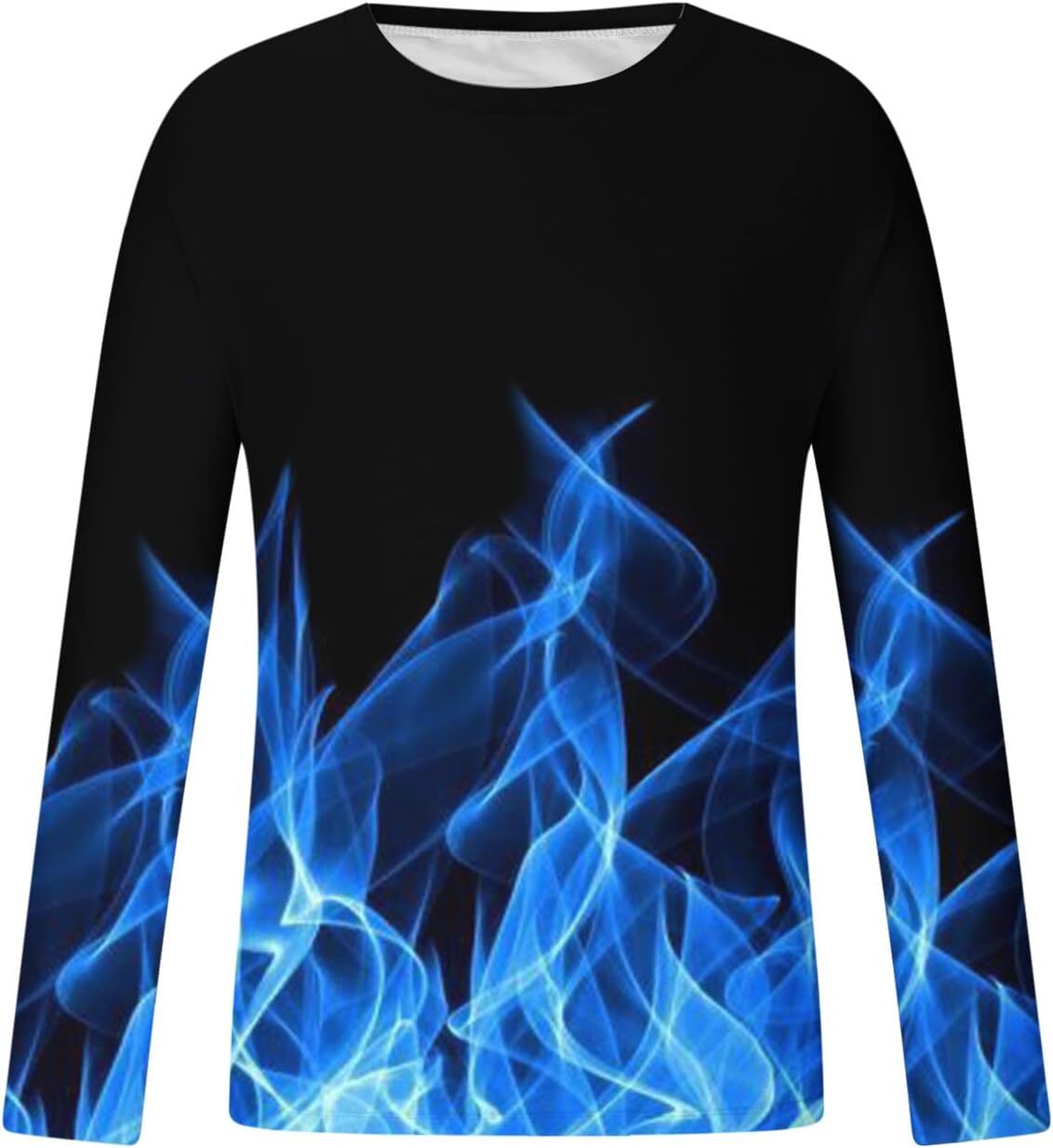 Long Sleeve Shirts for Men sweatshirt Fashion Men's Flame Graphic T-Shirts Long Sleeve 3D Printed Tees Shirts Streetwear Hip Hop Tops 2023 Tee St