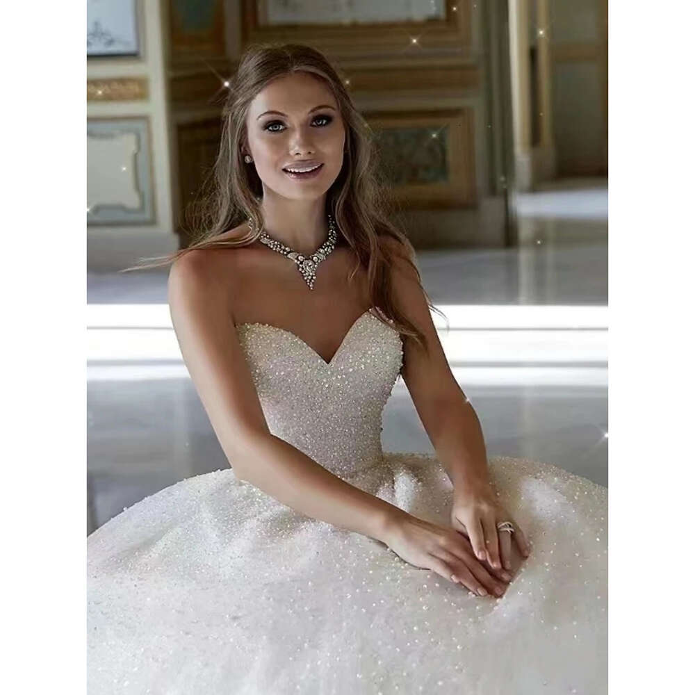 Romantic Sweetheart Collar Wedding Elegant Sleeveless Backless Beading Bridal Gown Custom Made Princess Bride Dress 0228Lz