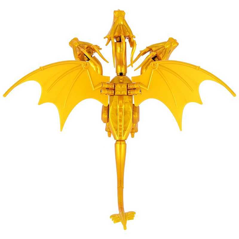 2023 MOC 18cm GodAzillas King Ghidorah Three Headed Kidorah Golden Dragon Animal Model Action Character Series Monster Toy Children W241005