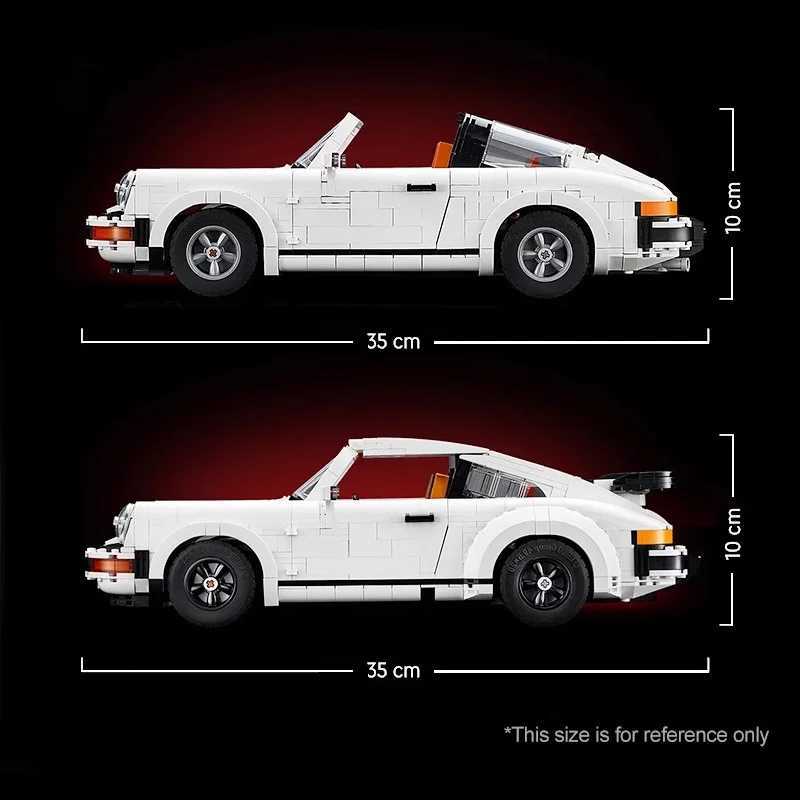 pieces of 1458 technical retro car model building block set 2-in-1 racing classic model set suitable for adult and teenage toy Christmas gifts W241005