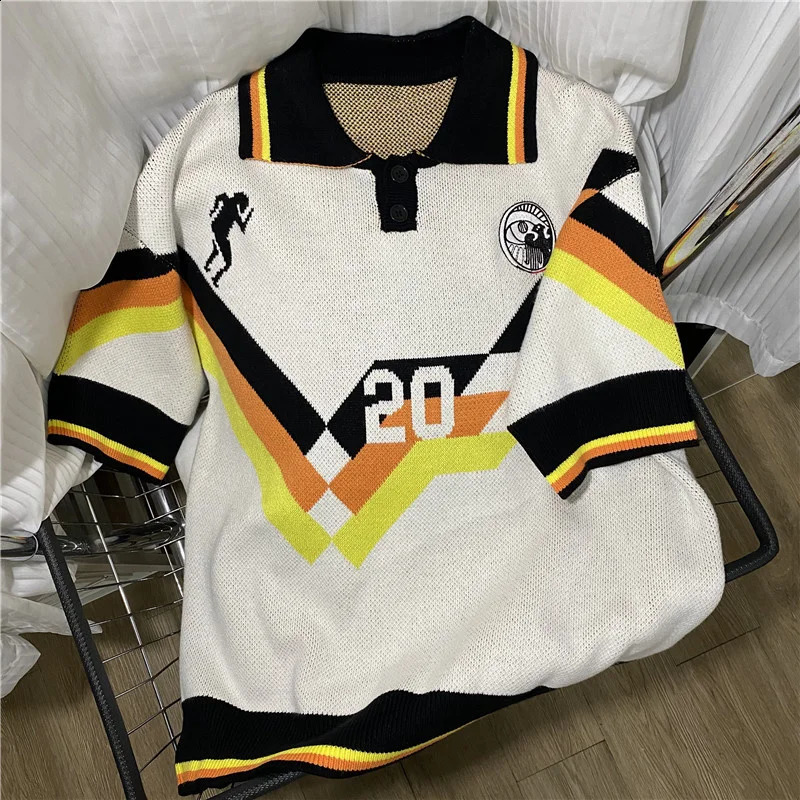 Wrong Home Rectangular Lines Eye of Truth Multi color Jacquard High quality Mens and Womens Sweaters 240930