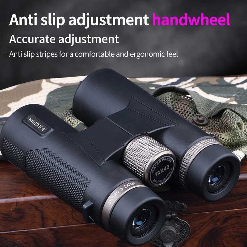 12x42 Professional Binoculars ED Lens BAK4 Prism Waterproof Metal Telescope Outdoor Bird Watching Camping Hunting W241004