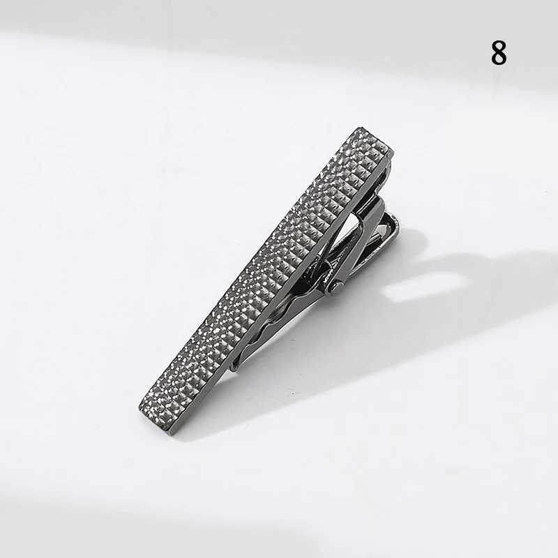 Fashion Classic Gentleman Luxury Stainless Tie Clip 4cm Black Wine-Red Quality Bar Wedding Business Nightclub Men Gift AccessoryX240914