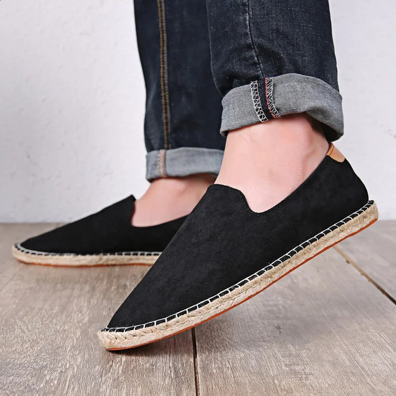 Espadrilles womens shoe patch work slider summer shoes mens shoes breathable canvas shoes Jute packaging shoes unisex 240930