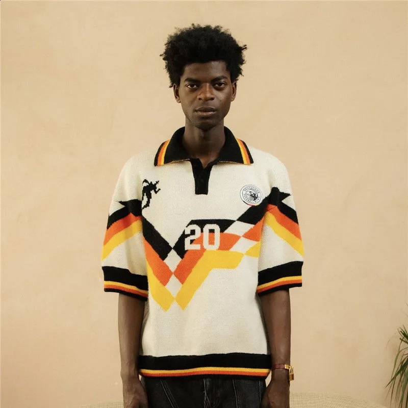 Wrong Home Rectangular Lines Eye of Truth Multi color Jacquard High quality Mens and Womens Sweaters 240930