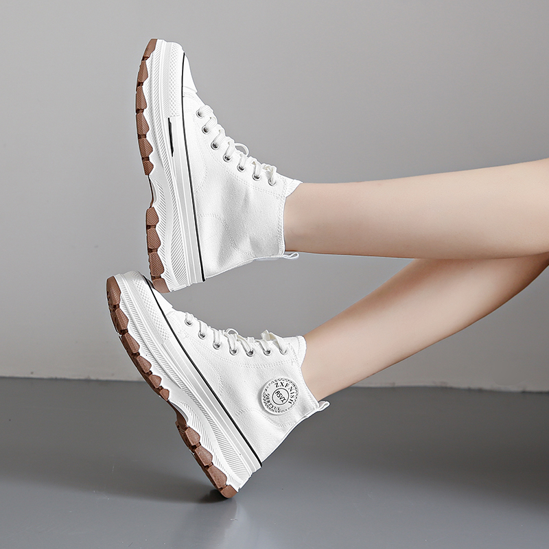 New Women Casual Platform Stars Canvas Trainers Running Sport Tennis Shoes Outdoor Walking Sneakers