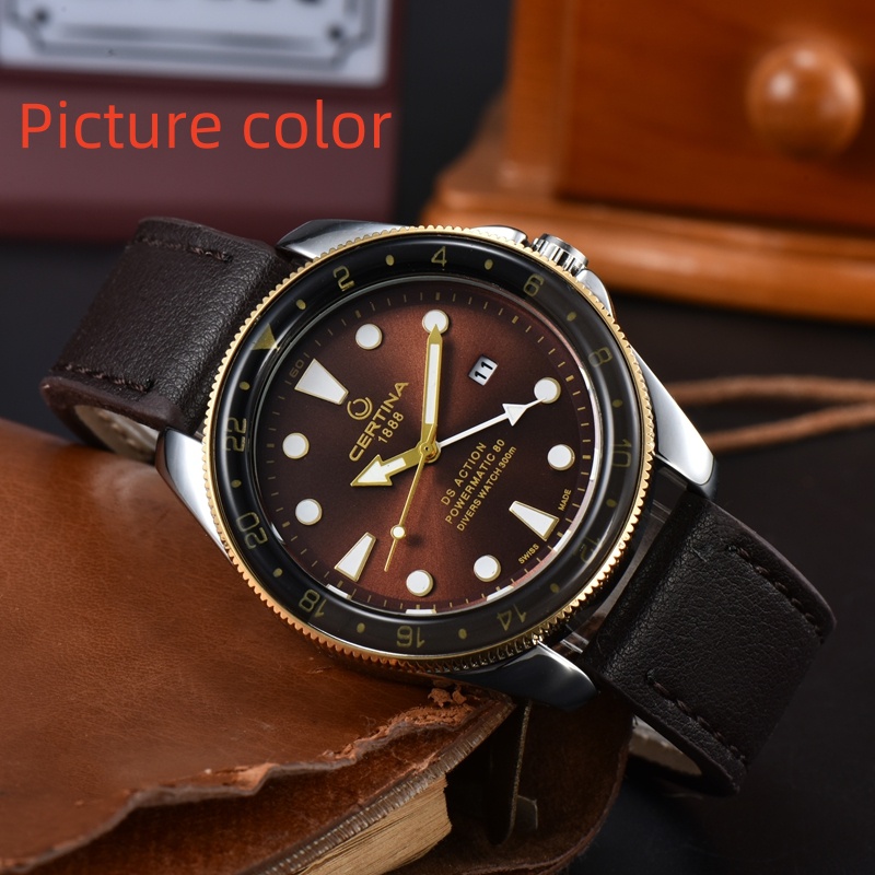 Certin Wrist Watches for Men 2024 New Mens Watches Three needles Quartz Watch High Quality Top Luxury Brand designer Clock Steel And Leather Belt Fashion Style