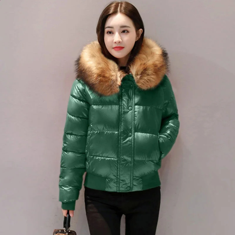 Fur Womens Parka Casual Short Outwear 2024 Autumn Hooded Coat Female Winter Jacket Waterproof Down Jackets And Coats 240930Z