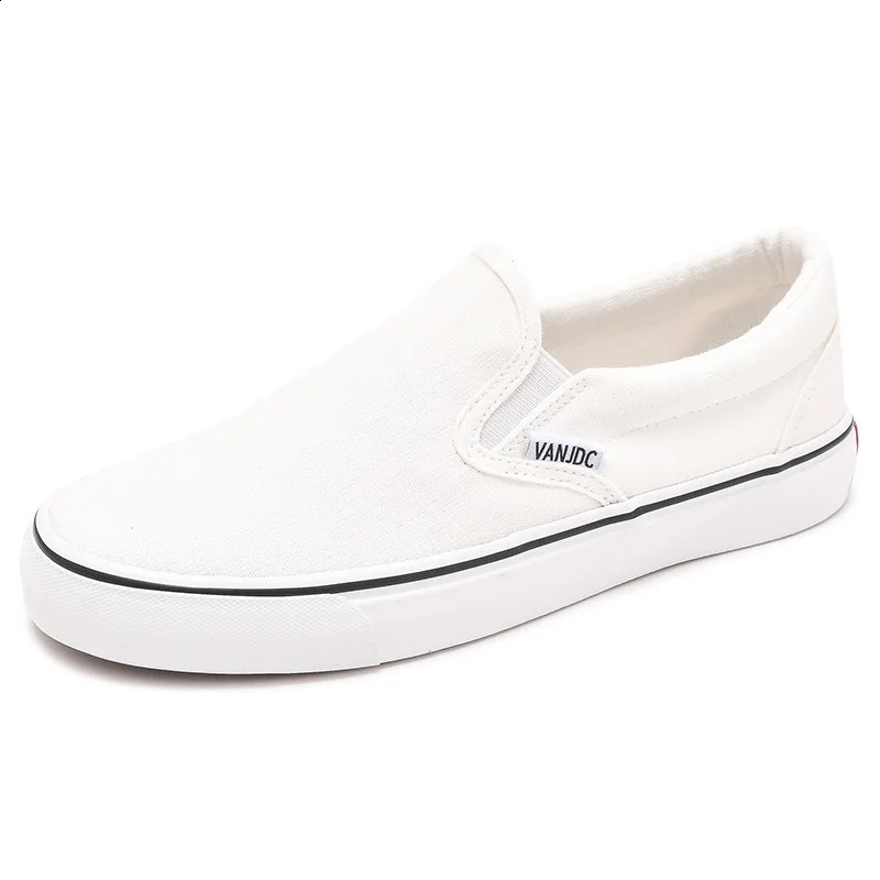 2024 Canvas Lazy Shoes One Foot Korean Version Student White Shoes Instagram Casual Board Shoes 240930