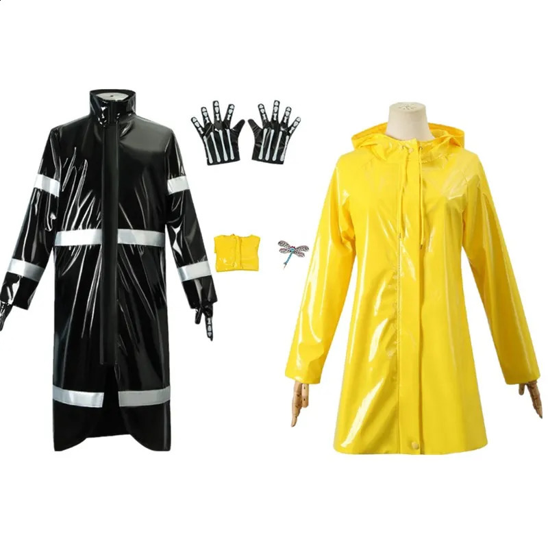 TV Coraline cosplay Wybie costume adult mens fantasy jacket glove headband set Halloween carnival 240930