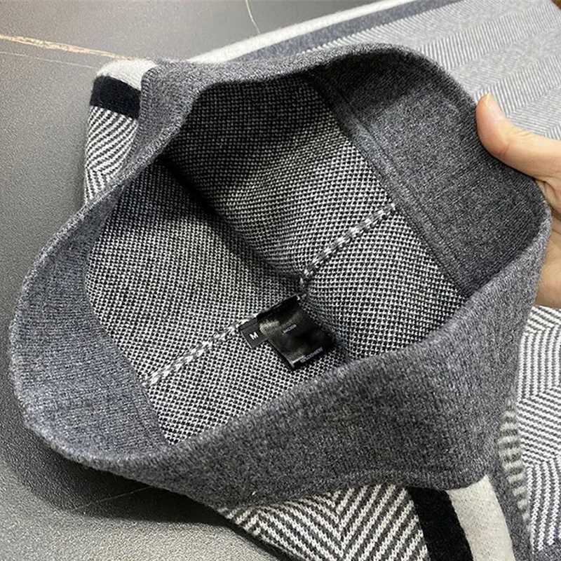 Women's Pants Capris S-3Xl Elegant Wool Wide Leg Pants Womens Korean Fashion Striped Knitted Pants Winter Office Womens High Waist Bag Pants Y241
