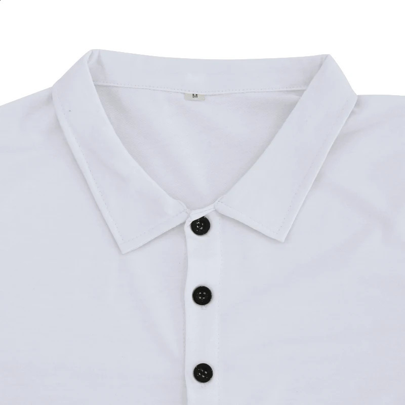 Mens summer polo cardigan solid short sleeved two-piece casual set 240930