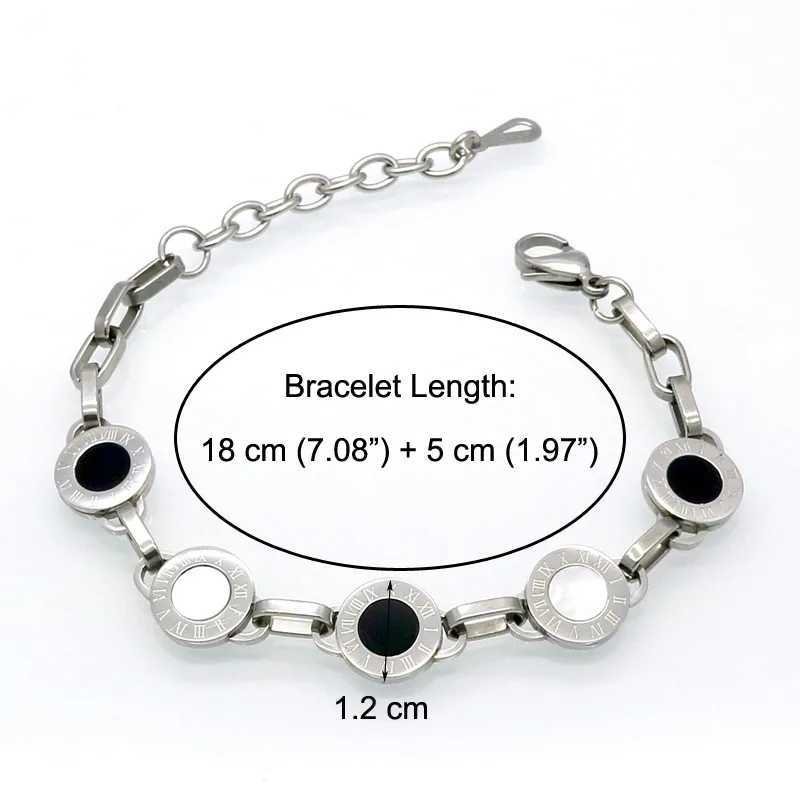 Gorgeous Gold/Rose/Silver White Shell Black Resin Charm Bracelet Wedding Party Bead Bracelet W241004
