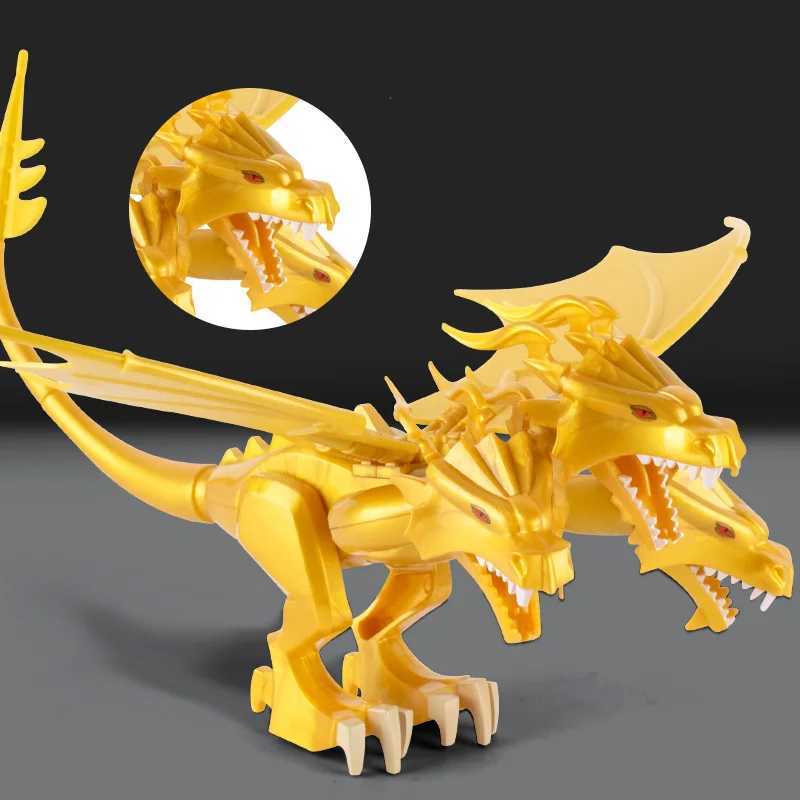 2023 MOC 18cm GodAzillas King Ghidorah Three Headed Kidorah Golden Dragon Animal Model Action Character Series Monster Toy Children W241005