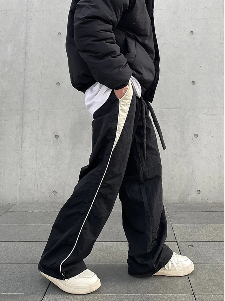 Y2K Men Streetwear Chic Cargo Korean Harajuku Casual Parachute Tech Pants for Women Sweatpants Wide Leg Joggers Trousers Clothes 240930