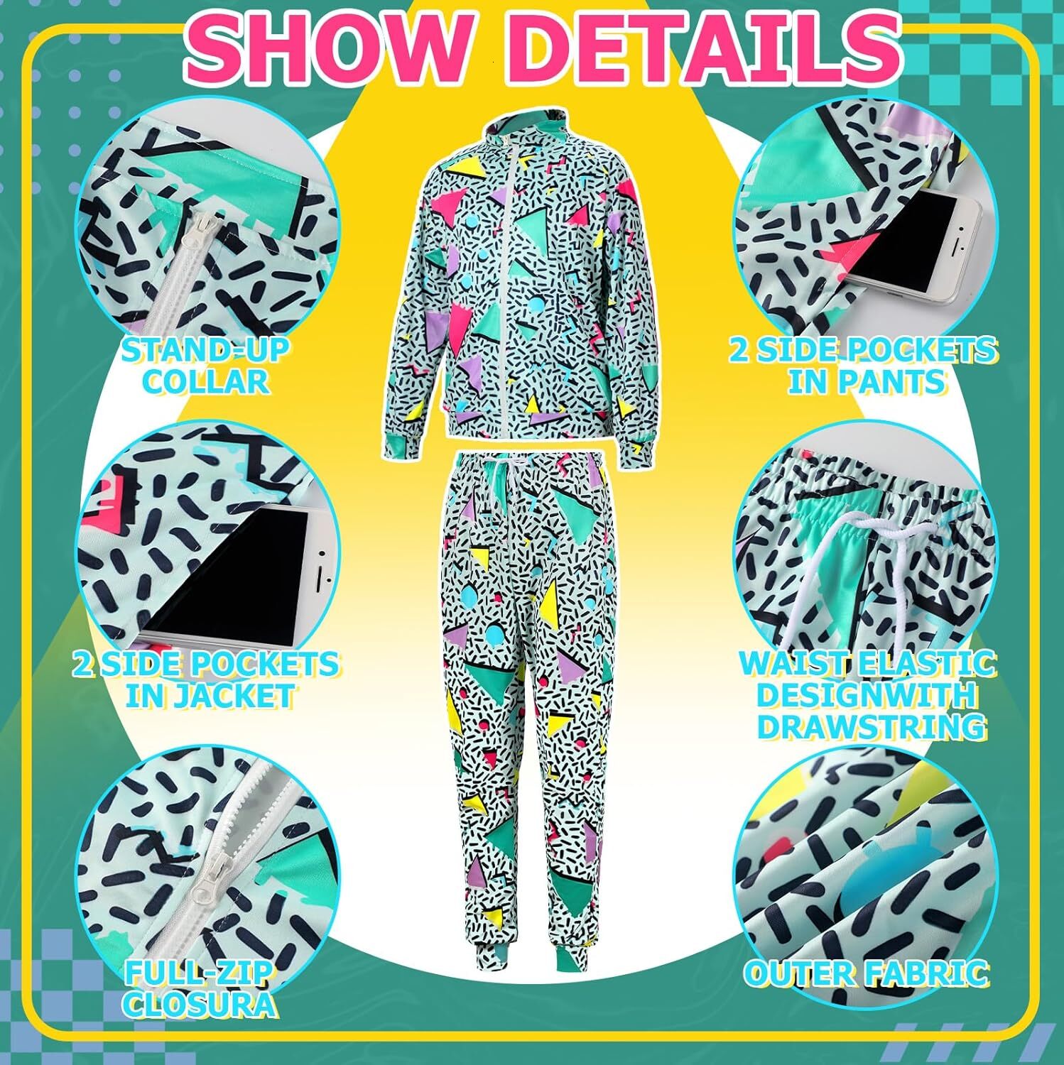 designer tracksuit retro 80s 90s men's side compression sportswear urban clothing casual long sleeved 90s jogging sportswear