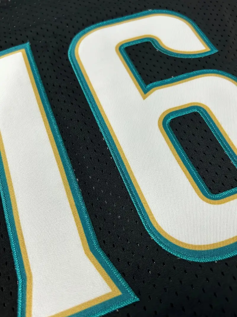#16 Trevor Lawrence Comfy V-Neck Football Jersey Black Mesh Embroidery for Training and Competition Breathable Moisture-Wicking American Football Shir