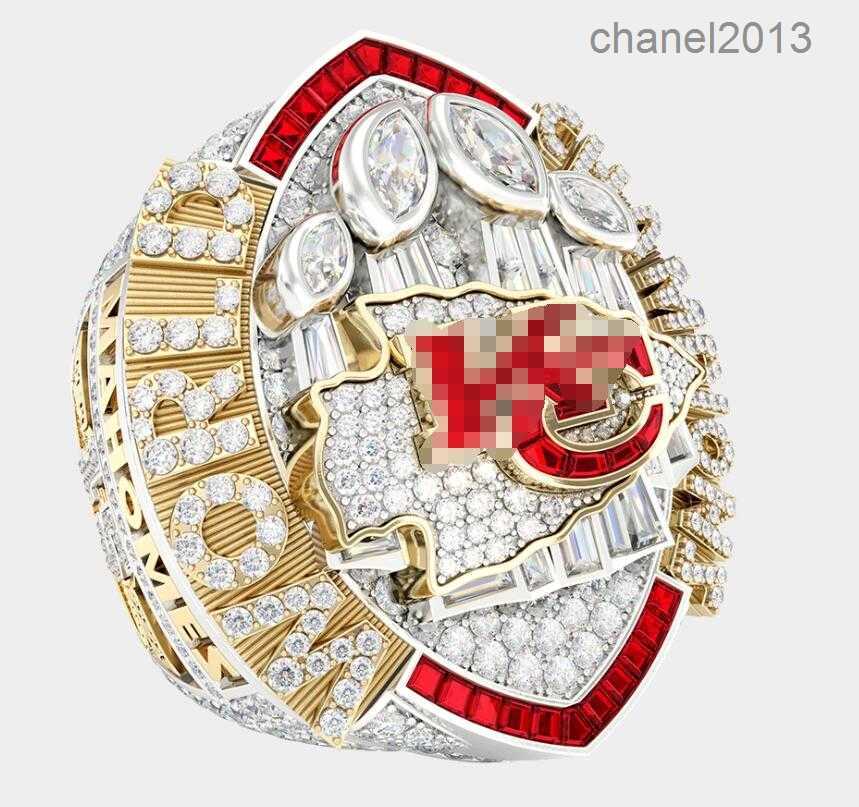 Newest 2023 2024 Super Bowl Football Team Champions Championship Ring With Wooden Display box Souvenir Men Fan Gift Drop Shipping