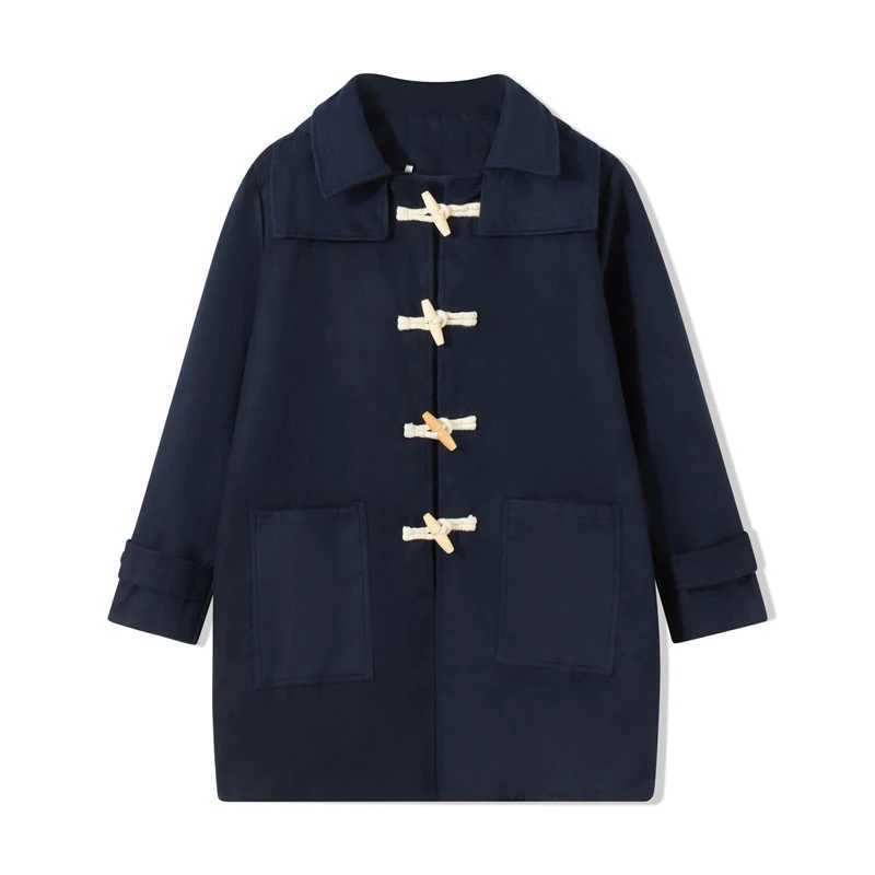 Men s Winter Duffle Coat Loose Fit Classic Wool Blend Long Sleeve Hood Toggle OutwearX241005