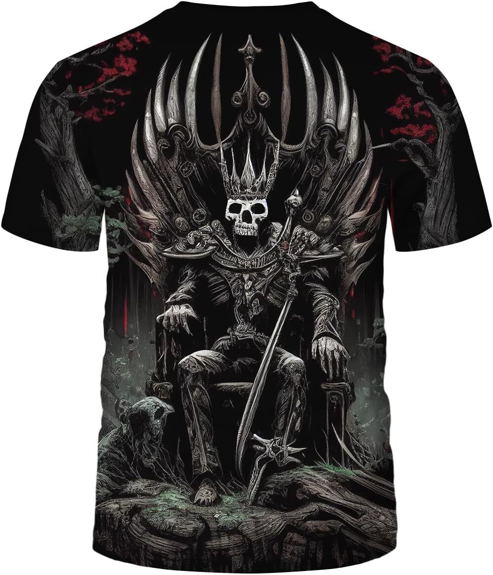 Mens T shirt Men's Skull Graphic Tshirt 3D Print Skeleton Shirt for Men Funny Skull Tees Top tee Casual tops summer clothes Trendy Fashion cool