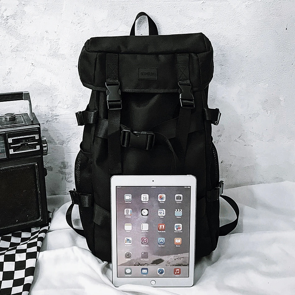 Trend Cool Street Travel Backpack Men School Backpacks for Teenager College Style Boys Fashion Mens Skateboard Bag y240925