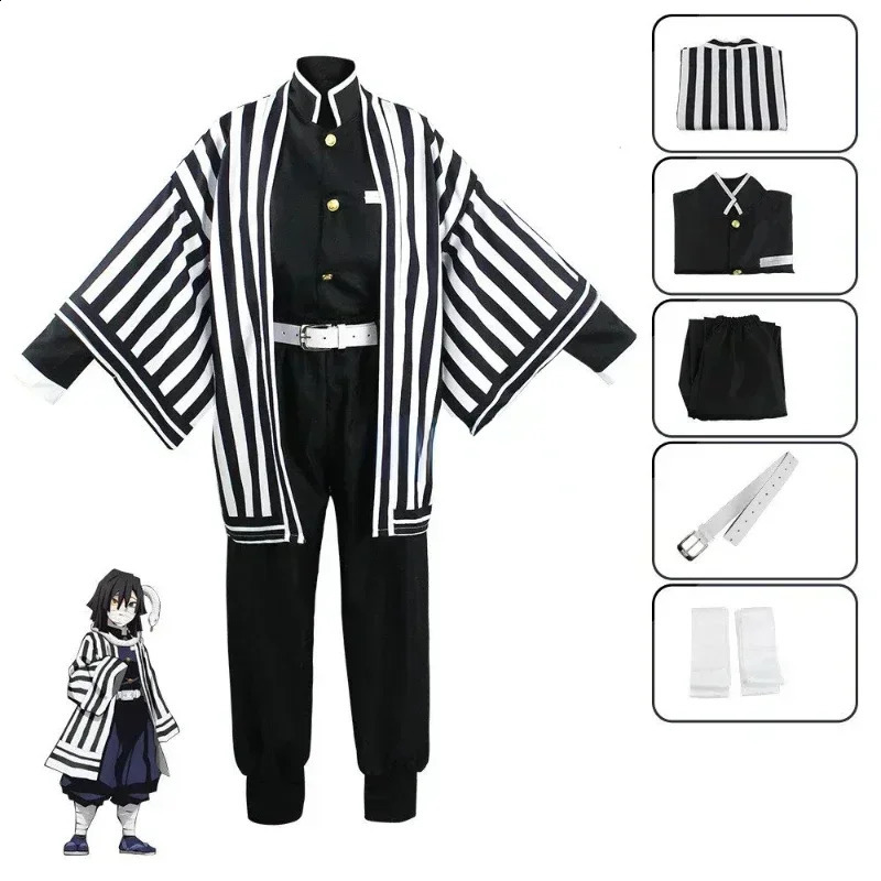 Kimetsu No Yaiba Iguro Obanai kimono uniform anime Pruik cosplay Kostuum Halloween feeling 240930
