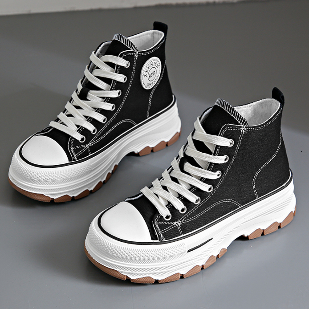 New Women Casual Platform Stars Canvas Trainers Running Sport Tennis Shoes Outdoor Walking Sneakers