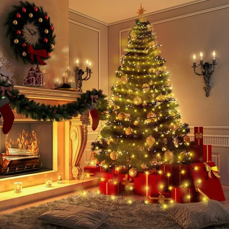280LED Christmas Tree Light String Holiday Outdoor Garden Fairy Waterfall Used for Wedding Year Family Gathering 240927 - view 6