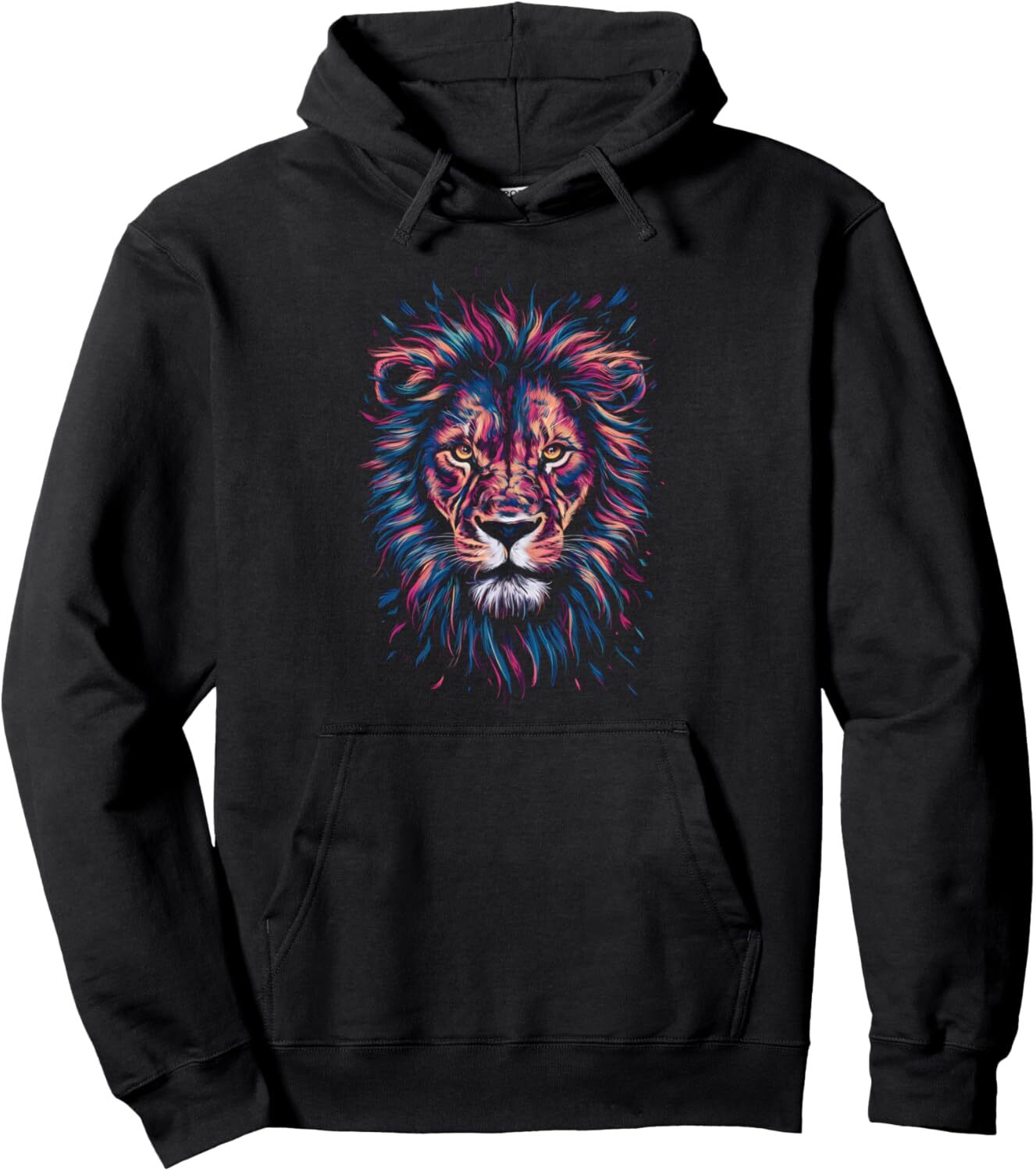 Hoodie for Mens Womens Lion Animal Wildlife King Pride Colorful Artistic Design Pullover Hoodie Graphic Hoodies sweatshirt Pullover Long Sleeve