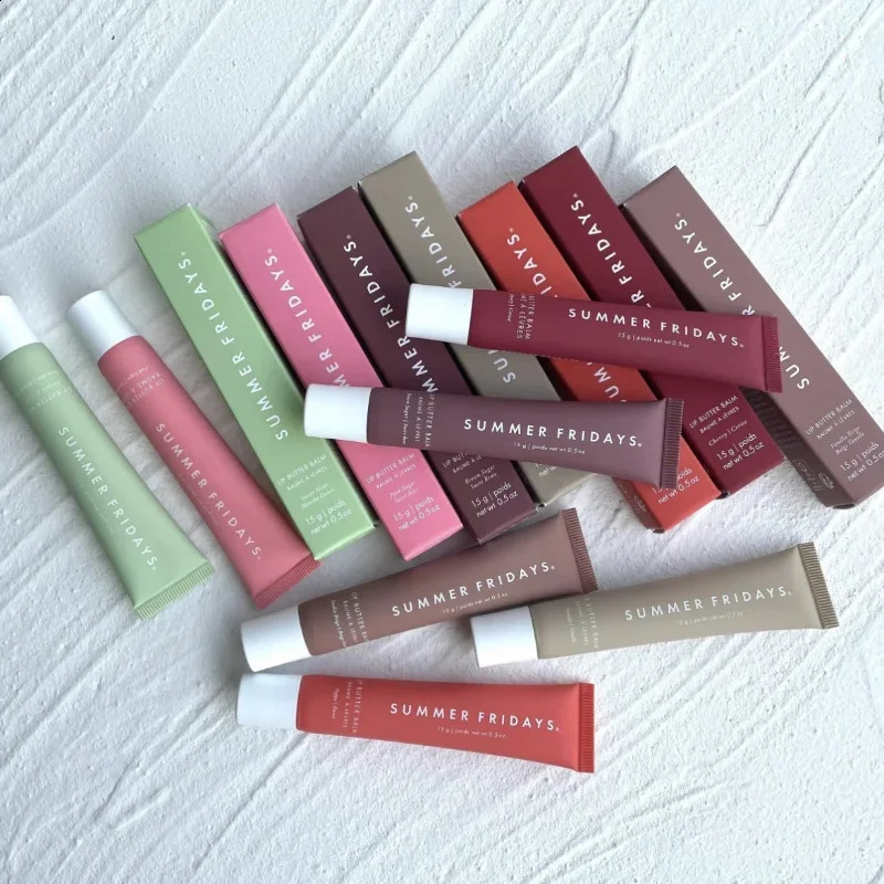 Summer Lip Balm Set Moisturizing Care Lip Balm Smoothing Lip Lines Lasting Nourishment Women Daily Natural Soft Lip Gloss Makeup 240925