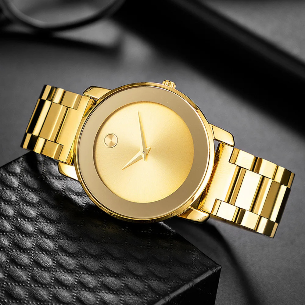 UTHAI W80 Watch For Men Gold Classic Ultra Thin Males Watches Clock Business Waterproof Fashion Quartz Wristwatch 240925