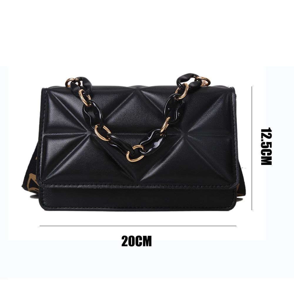 Designer large capacity single shoulder women's fashionable casual handbag, broadband simple crossbody bag, street accessories