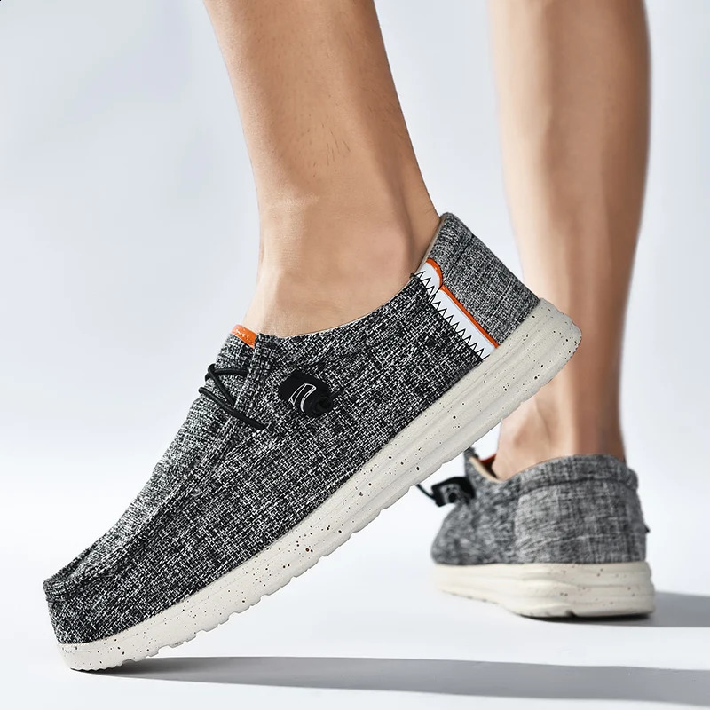 Mens casual canvas shoes breathable and smooth on the flat bottom mens vulcanized sports shoes Plus size 48 walking shoes 240930 - view 6