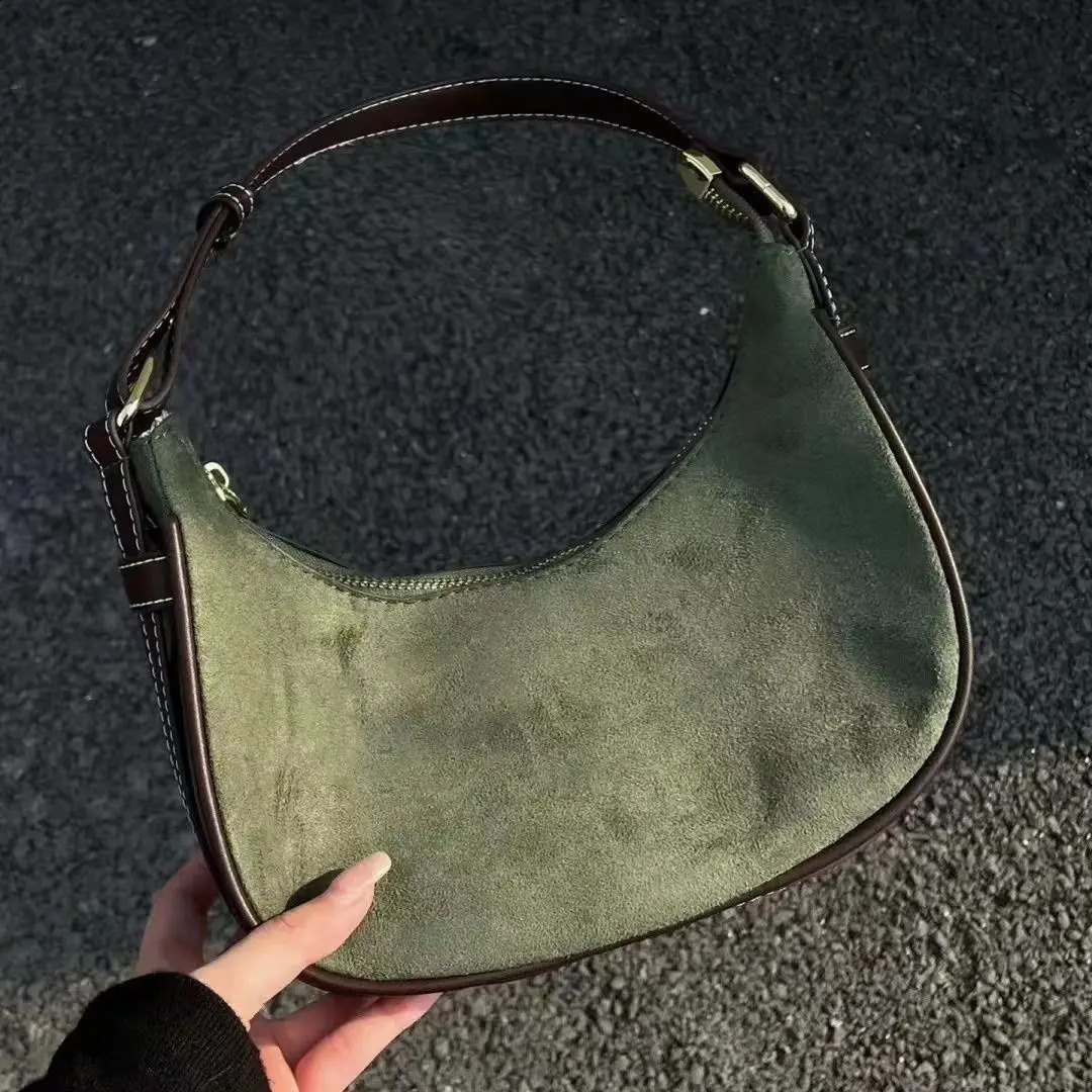 JIAERDI Casual Green Underarm Bag Women Vintage Girls Leather Solid Shoulder Bag Female Retro Elegant Y2k Handbag Purse 240926