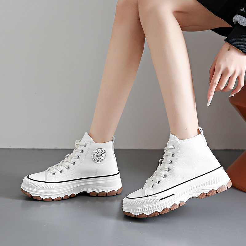 New Women Casual Platform Stars Canvas Trainers Running Sport Tennis Shoes Outdoor Walking Sneakers