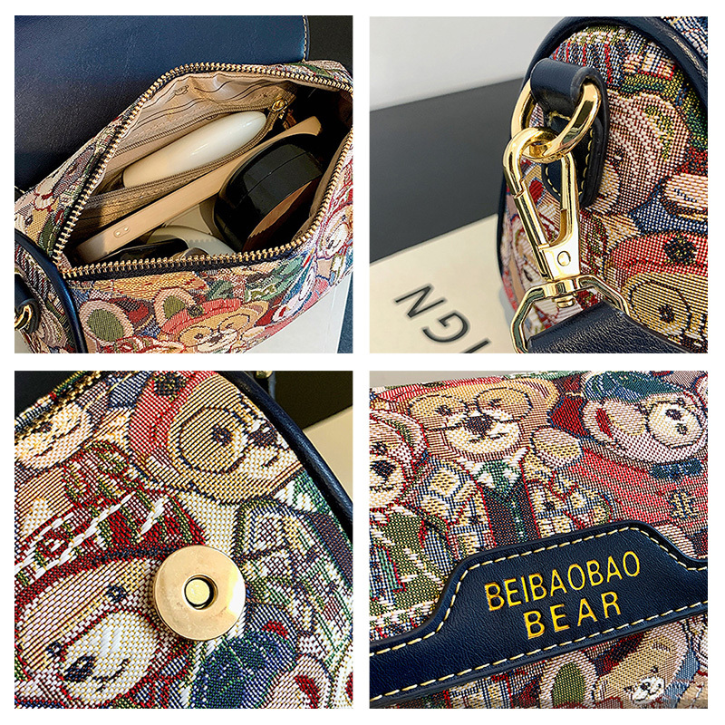Designer Sling hot Ladies - Casual Shoulder Bag with Cute Bear Pattern, Lightweight Crossbody Purse Patterns for Everyday Use
