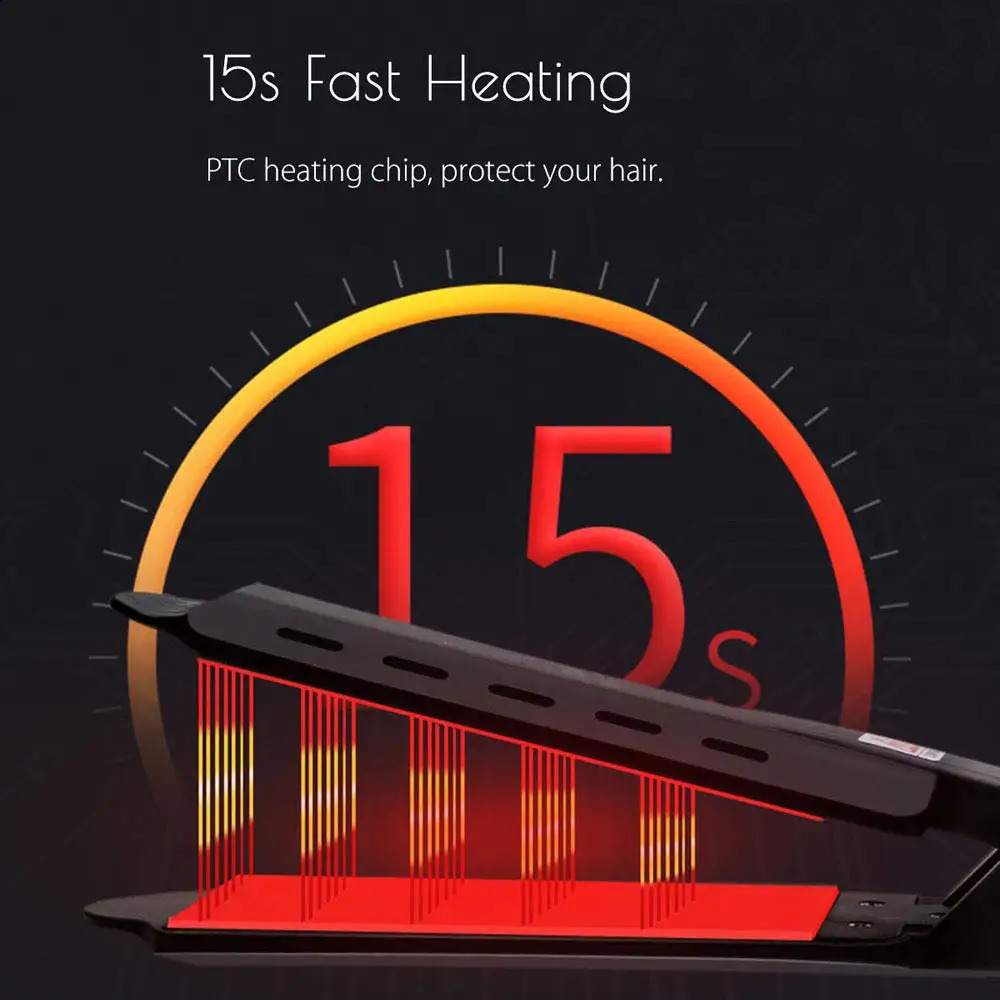 Professional Hair Straightener Four-gear Flat Iron Ceramic Heating Plate Wet Dry Heats Up Fast Straightening Styling Tool 250520