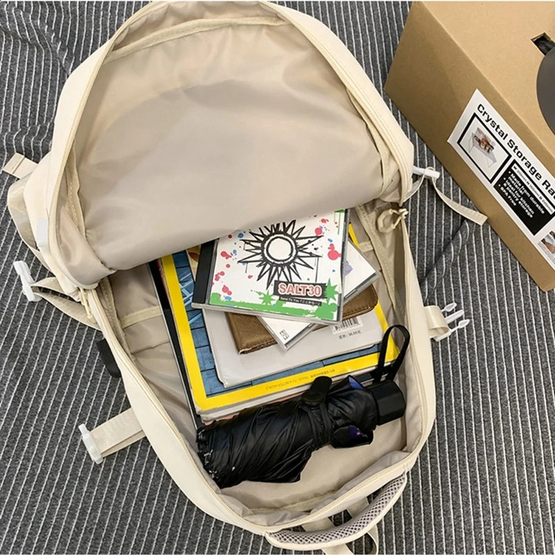 Schoolbag for male college students 2023 simple female high school large capacity backpack 240925