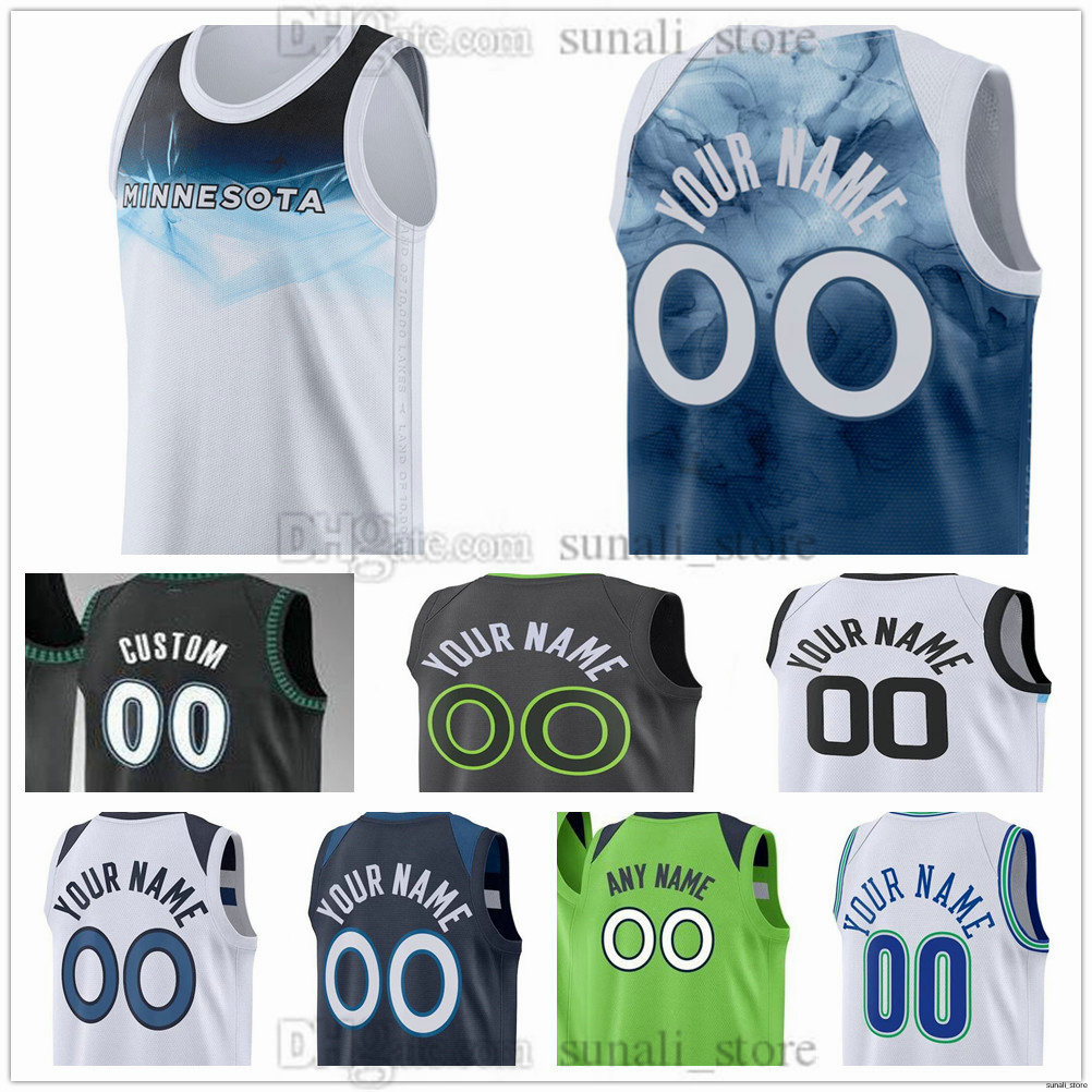 2024/25 City Basketball Jerseys Anthony 5 Edwards Julius 30 Randle Donte 0 DiVincenzo 27Gobert Naz 11 Reid Mike 10 Conley Jaden 3 McDaniels Kevin 21 Garnett Printed
