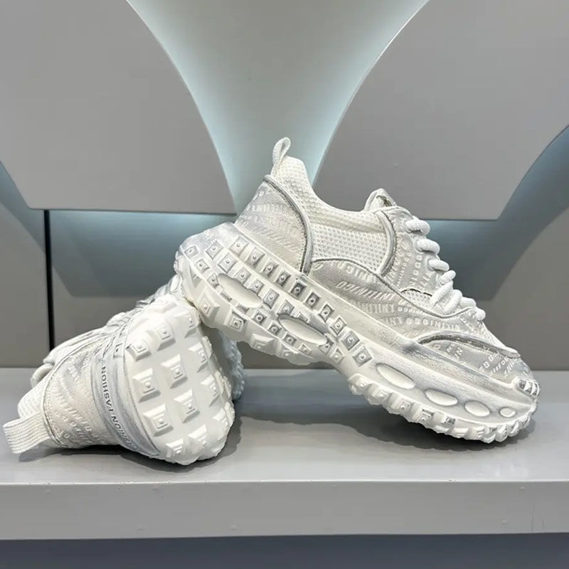 2024 Thick soled Casual Comfortable Soft Soft sole Breathable Height Boosting Chunky Shoes