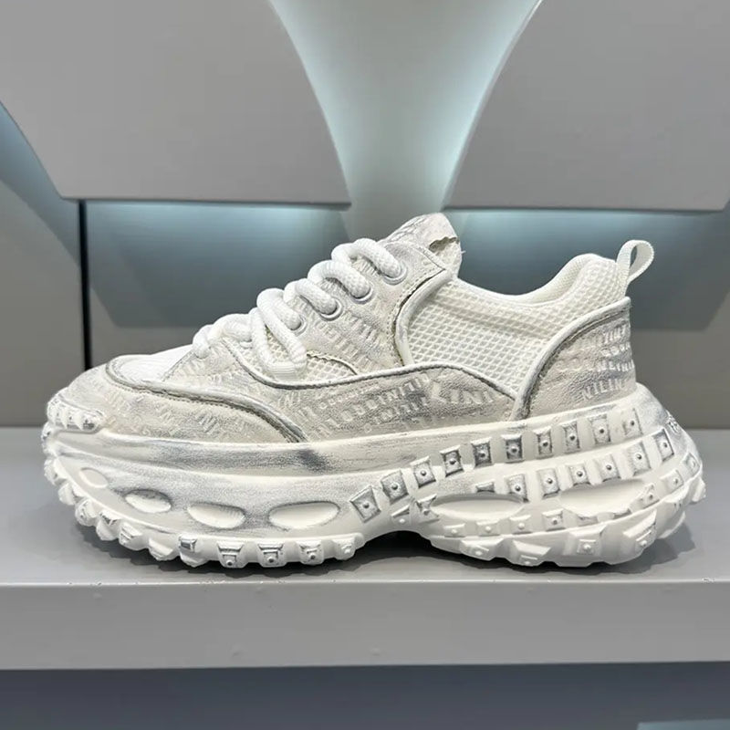 2024 Thick soled Casual Comfortable Soft Soft sole Breathable Height Boosting Chunky Shoes