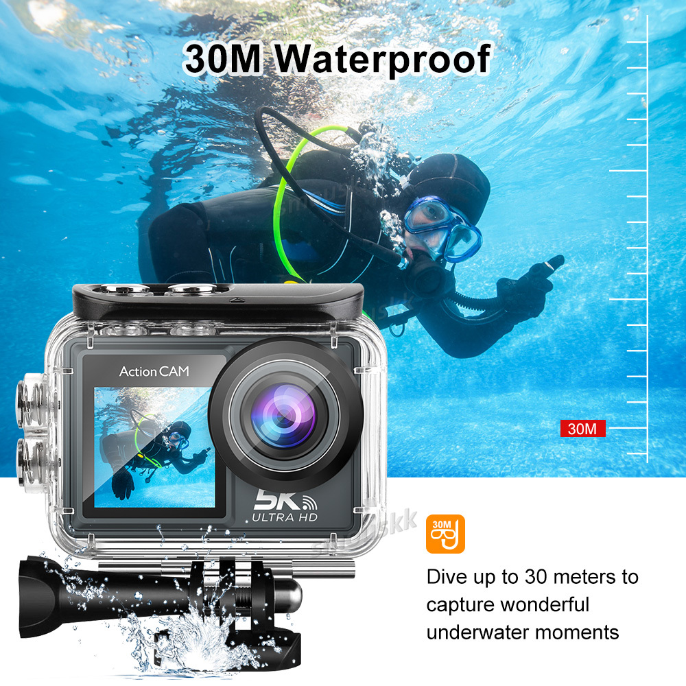 5k Sports Camera 4k Anti-shake Pre-recorded HD Wifi Outdoor Wireless Shooting Cycling Diving Camera