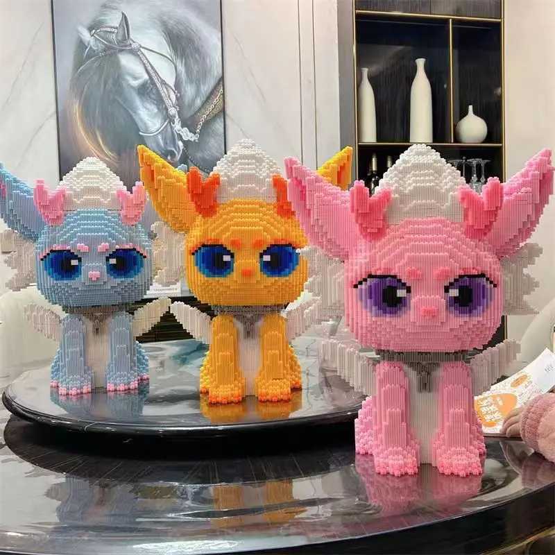 Water Dragon Princess Building Blocks for ChildrenSmall ParticlePuzzle Assembly ToyOrnament Gift for GirlsNew50cm W250102