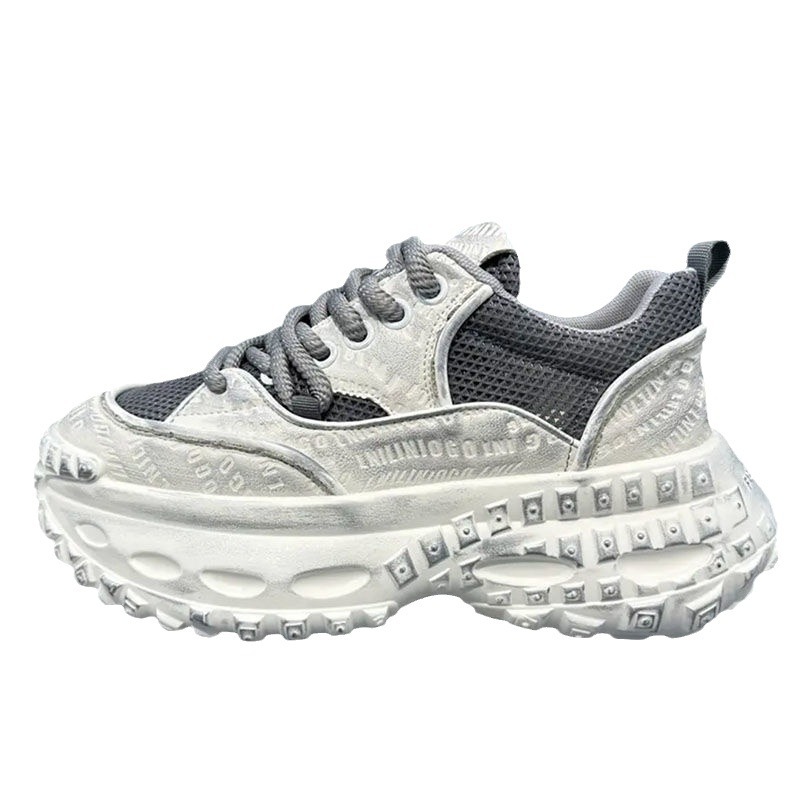 2024 Thick soled Casual Comfortable Soft Soft sole Breathable Height Boosting Chunky Shoes