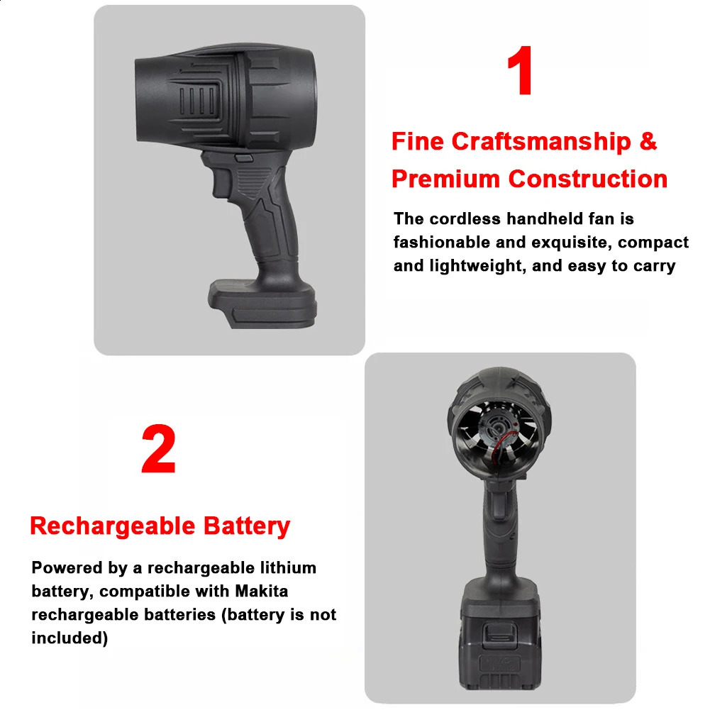 Handheld 1000W turbofan 500g thrust high-power blower strong wind mini turbojet fan handheld blower 240930